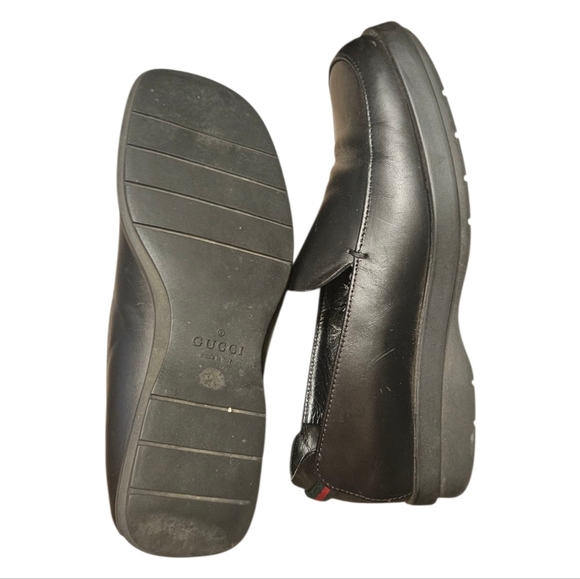 GUCCI Black Leather Loafers 101 6134 Women 6B - Picture 4 of 9